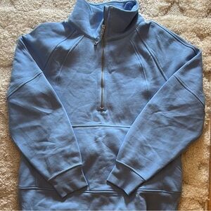lululemon Scuba Oversized half zip sinatra blue